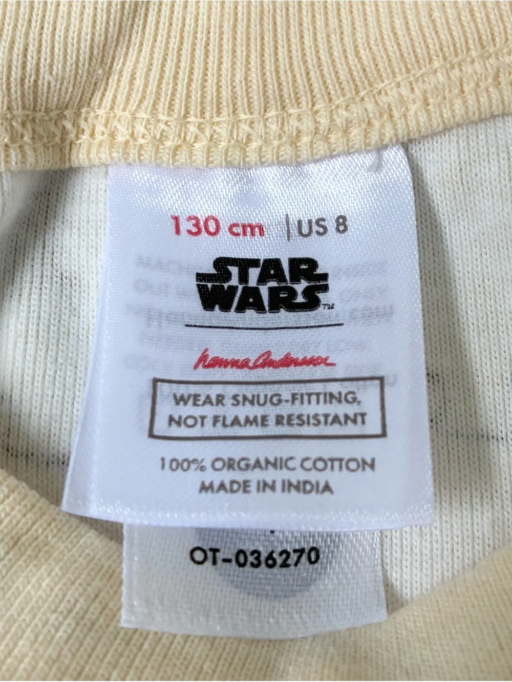 Hanna Andersson x Star Wars Christmas Pajamas (Cream/Multi) Size 8